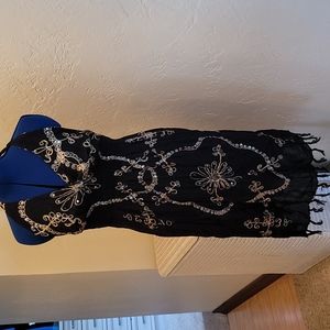 Black and gold halter dress size Medium